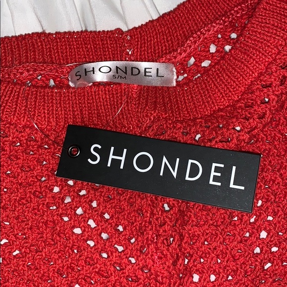 Red Crochet CoverUp Shorts - Picture 4 of 4